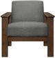 Mazin Furniture Helena Gray Upholstered Storage Accent Chair-1