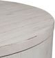 Liberty Furniture Modern Farmhouse Flea Market White Drum Cocktail Table-3