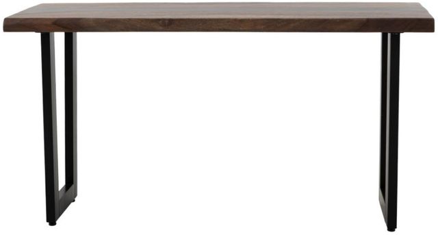 International Furniture Direct Riverwood Brown Sofa Table with Black Base-3