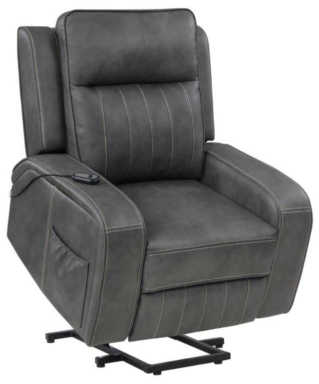 Coaster® Foley Gray Power Lift Recliner-2