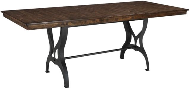 Intercon District Cool Copper Counter Dining Table with Black Base-2