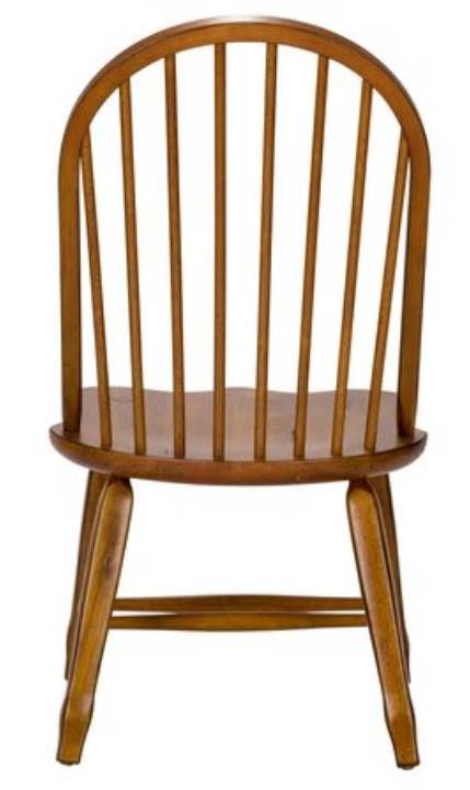 Liberty Furniture Treasures Rustic Oak Bow Back Side Chair-4