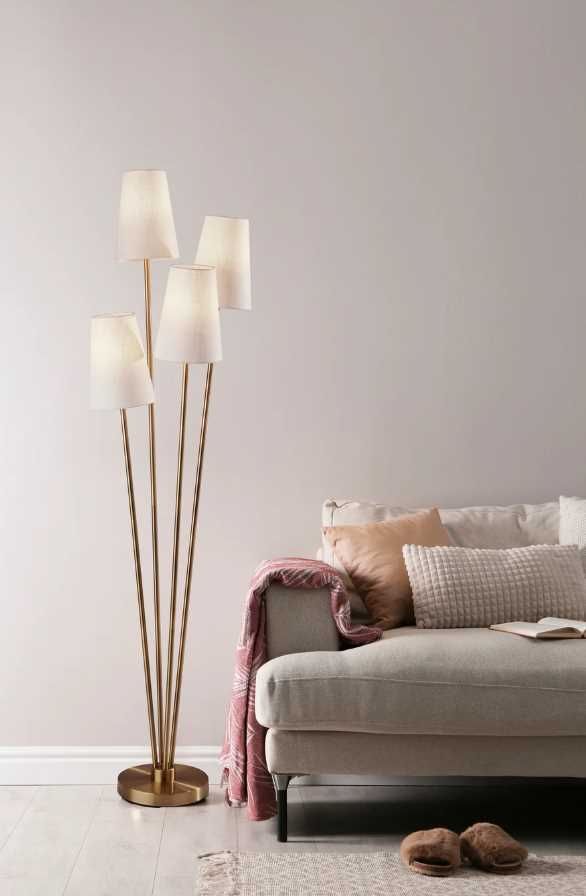 Adesso® Wentworth Antique Brass Floor Lamp-4