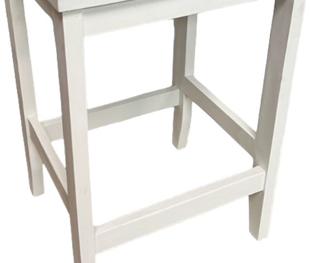 Million Dollar Rustic Beige/White Padded Stool-2