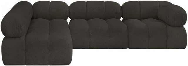 Meridian Furniture Ames 4-Piece Brown Sectional-1