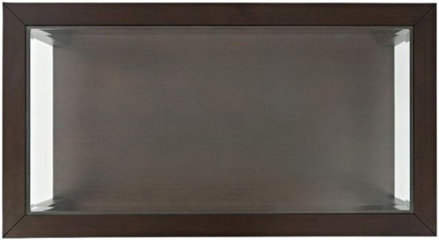 Jofran Inc. Urban Icon Glass Top Coffee Table with Merlot Base-3