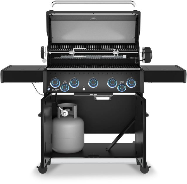 Broil King® Baron™ 590 Pro Shadow 5-Burner Black Freestanding Liquid Propane Grill-1