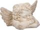A & B Home Aged Off-White Sleeping Cherub Planter-0
