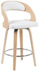 Armen Living Shelly 3-Piece Oak/White Counter Stool Set-0