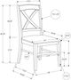 Monarch Specialties Inc. 2-Piece Cream Cross-Back Side Chair Set-2