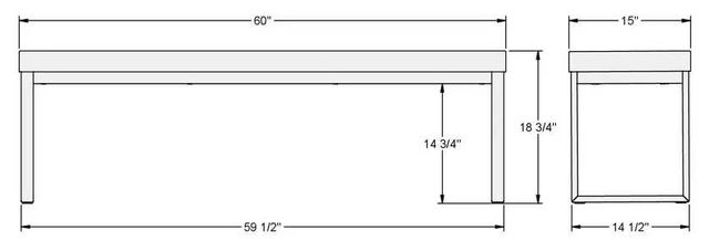 Amisco Customizable Dryden 60" Upholstered Bench-3