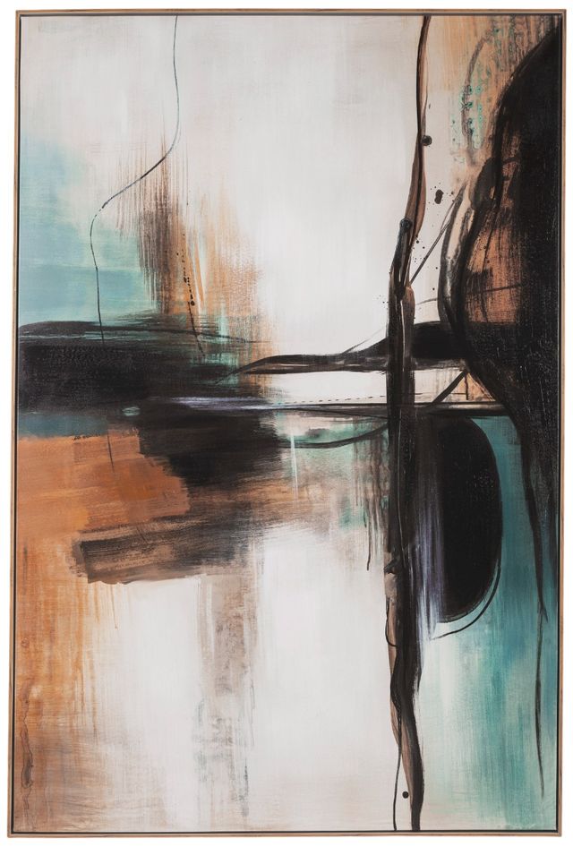 Signature Design by Ashley® Brunonia Black/Orange Wall Art-1