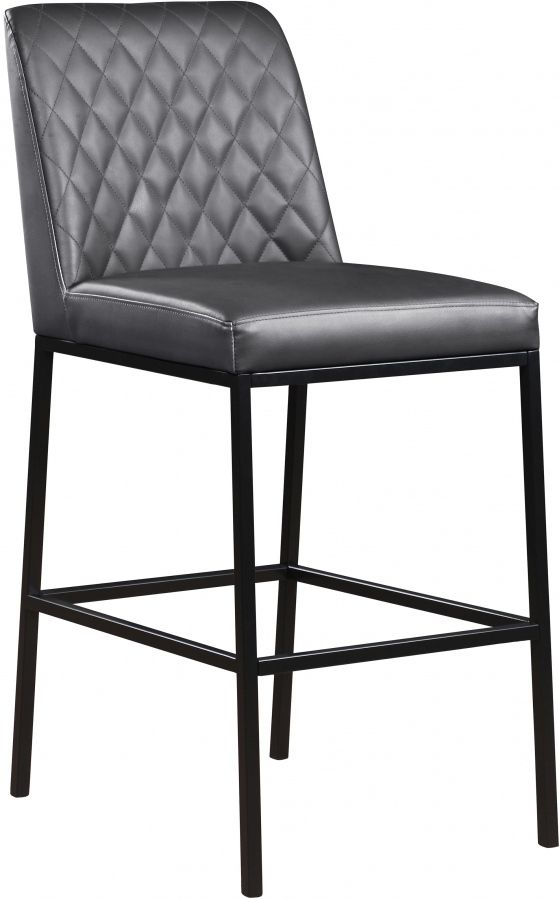 Meridian Furniture Bryce Grey Faux Leather Stool-0
