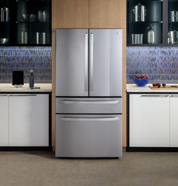 GE Profile™ 36 in. 23.2 Cu. Ft. Fingerprint Resistant Stainless Counter Depth French Door Refrigerator