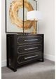 Bassett Mirror Lowery Black Lacquer Hall Chest-4