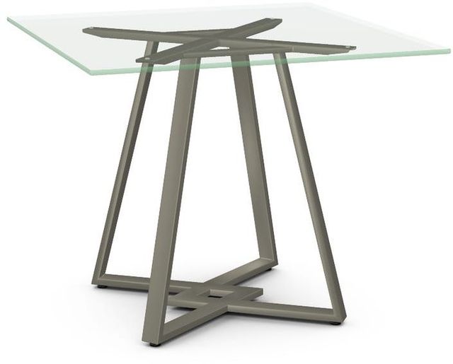 Amisco Customizable Dirk Clear Glass Square Table-0