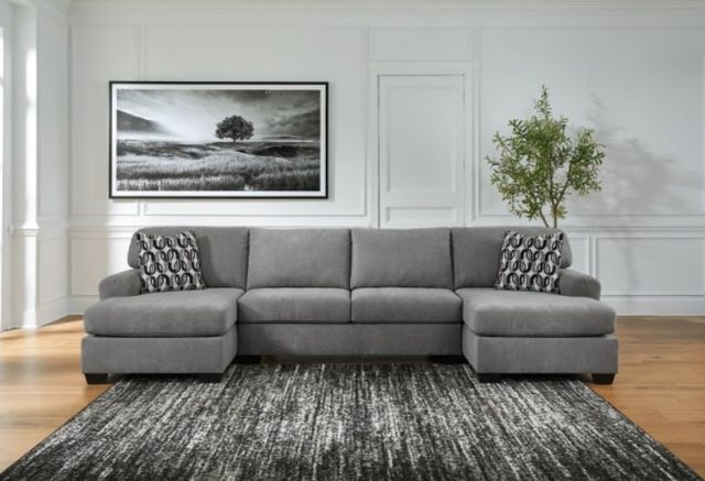 Benchcraft® Birkdale Court 3-Piece Gray Sectional and Chaise-1