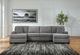 Benchcraft® Birkdale Court 3-Piece Gray Sectional and Chaise-1