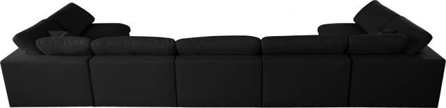 Meridian Furniture Serene 7-Piece Black Deluxe Cloud Modular Sectional-3