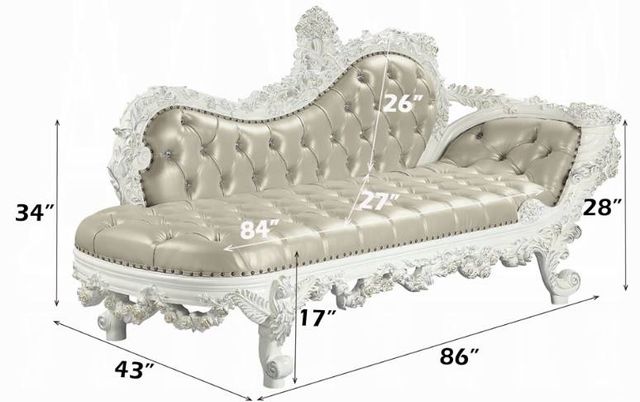ACME Furniture Vanaheim Antique White/Beige Bench-2