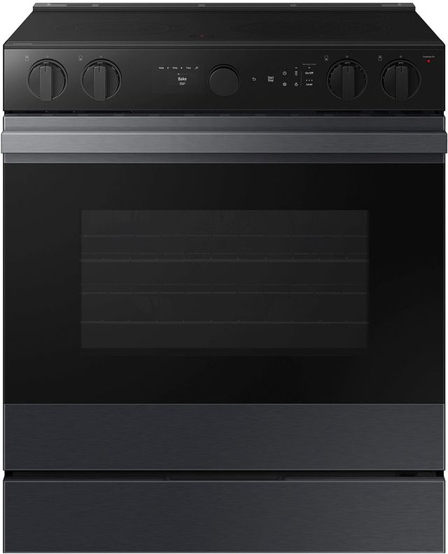 Samsung Bespoke 30" Matte Black Steel Slide In Electric Range