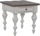 Liberty Furniture River Place Tobacco End Table with Riverstone White Base-0