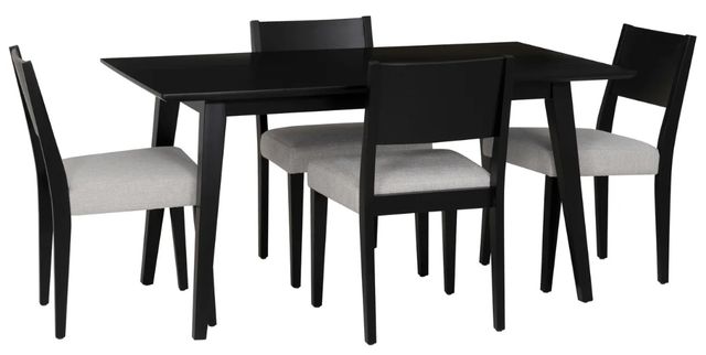 Powell® Cosgrove 5-Piece Black/Light Gray Upholstered Dining Set-0