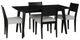 Powell® Cosgrove 5-Piece Black/Light Gray Upholstered Dining Set-0