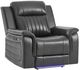 Global Furniture USA U8879 Blanched Silver Power Recliner with LED-0
