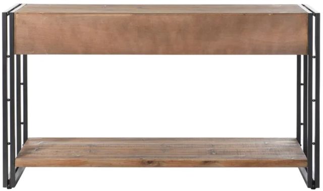 StyleCraft Calvin Natural Console Table with Gray Frame-2