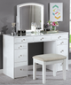 Furniture of America® Louise 2-Piece White Vanity Set-3