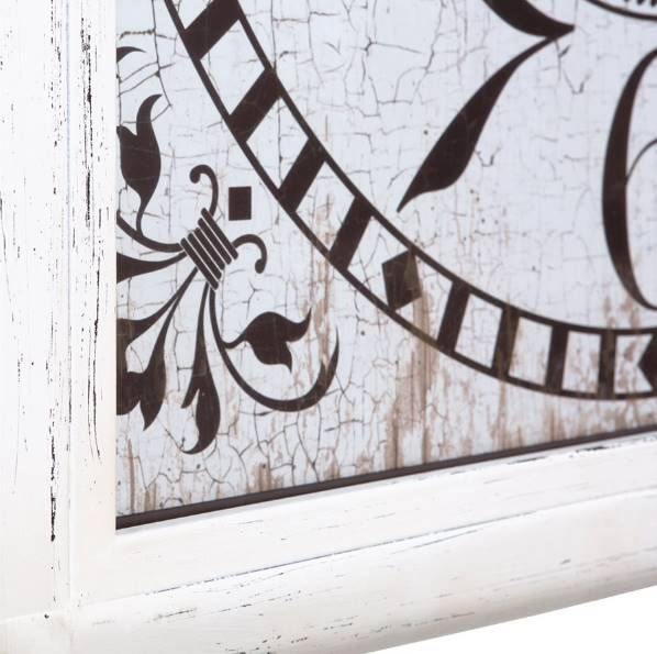 YHD Distressed White Wall Clock-2