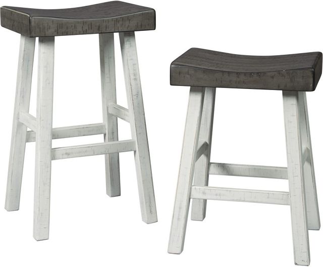 Signature Design by Ashley® Glosco Brown Gray/Antique White Counter Stool-4