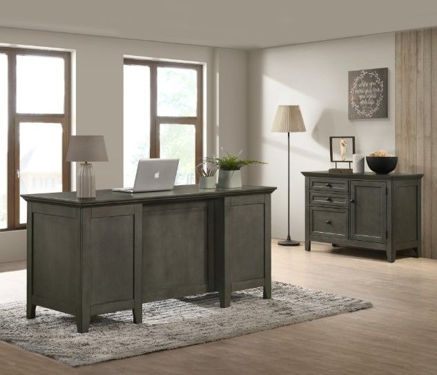 Intercon San Mateo Gray Executive Desk-1