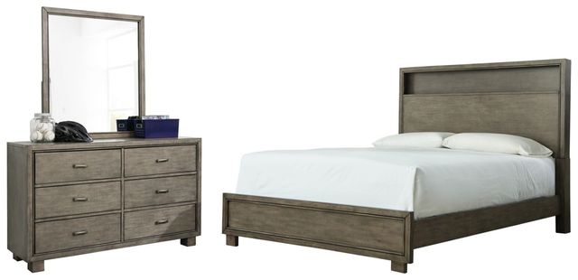 Signature Design by Ashley® Arnett 2-Piece Gray King Bookcase Bed Set-0