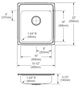 Elkay Lustertone® Lustrous Satin 20'' 1-Hole Single Bowl Drop-in ADA Sink-2