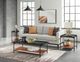 Riverside Furniture Lennox Black Cocktail Table with Rosewood Base-1