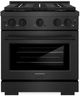 ZLINE Paramount 36" 5.2 cu. ft. Black Satin Stainless Steel Dual Fuel Range with 4 Burner DuoPro™ Cooktop and Electric Convection Oven-0