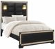 Global Furniture USA Blake Black/Gold Full Panel Bed-0
