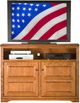 American Heartland Manufacturing Oak 55" Arched Base Tall TV Stand-1