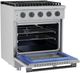 Hauslane HausPro Range 30" Stainless Steel Pro-Style Gas Range with Black Stainless Steel Knobs-4