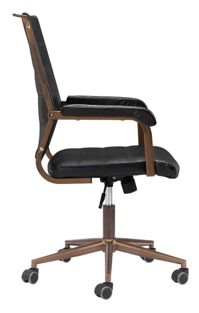 Zuo® Modern Auction Vintage Black Office Chair-2