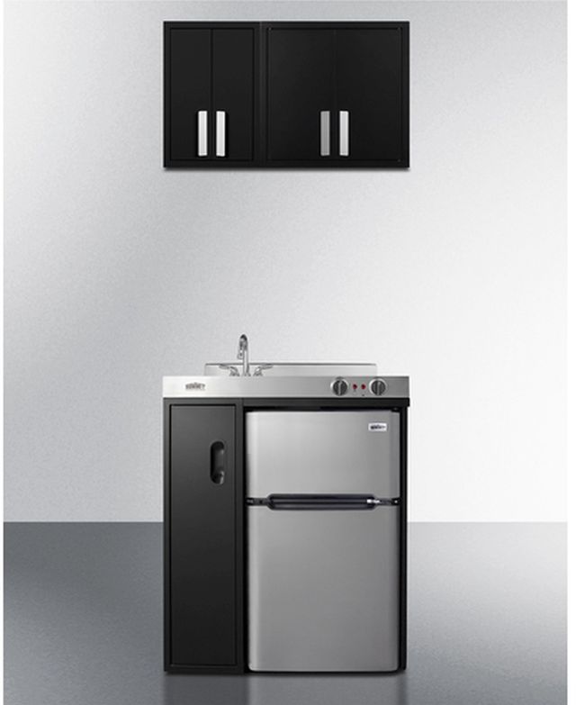 Summit 12" Jet Black Wall Cabinet-7