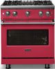 Viking® 5 Series 30" Valentine Pro Style Gas (LP) Range with Polished Chrome Trim-4