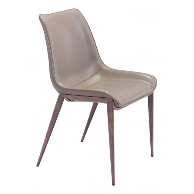 Zuo® Modern Magnus Gray/Walnut Dining Chair-0