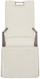 Fairfield® Customizable Entree Dining Nickel Metal Pull Tall Button Back Skirted Arm Chair-1
