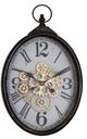YHD Gold/White Ovate Gear Clock-0