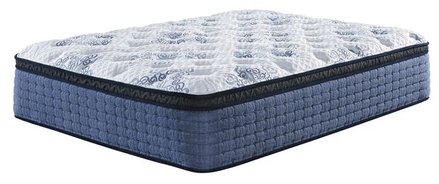 Sierra Sleep® by Ashley® M623 Mt Dana Hybrid Euro Top Medium King Mattress and Foundation Set-1