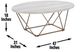 Steve Silver Co. Rowyn White Cocktail Table with Copper Base-2