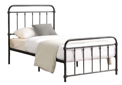 Milton Greens Stars Black Twin Metal Farmhouse Classic Platform Bed-0